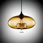 Lampada a sospensione in vetro colorato – Illuminazione nordica moderna per ambienti accoglienti