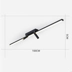 Aim Moderno LED Plafoniera Nero Lineare Semplice