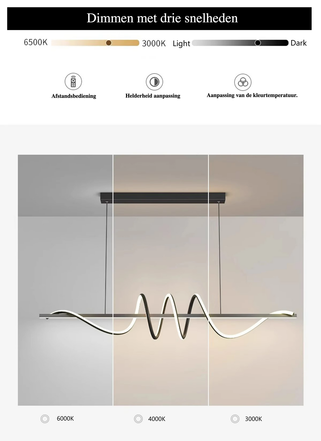 Lampada a sospensione LED dimmerabile moderna
