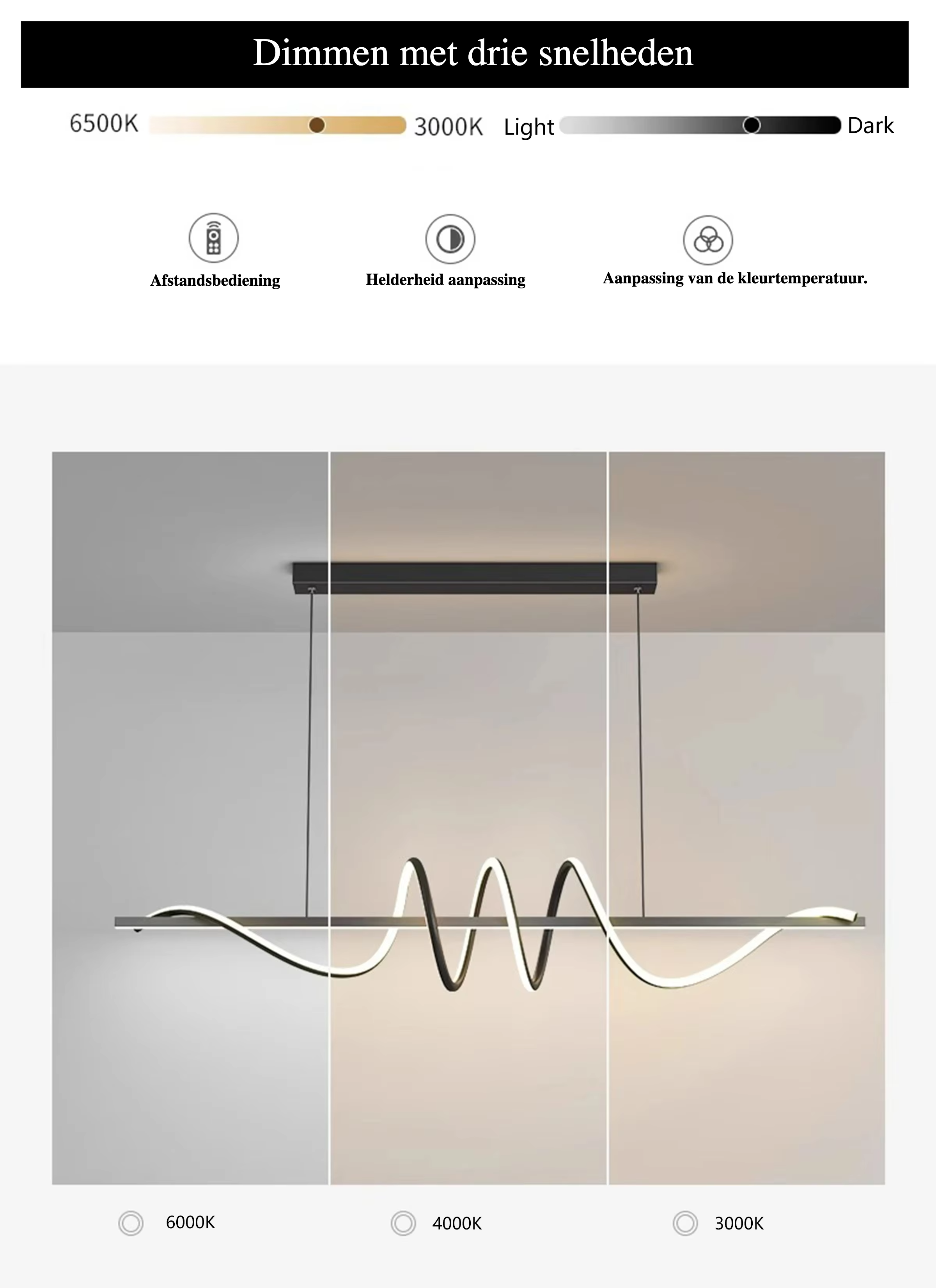 Lampada a sospensione LED dimmerabile moderna