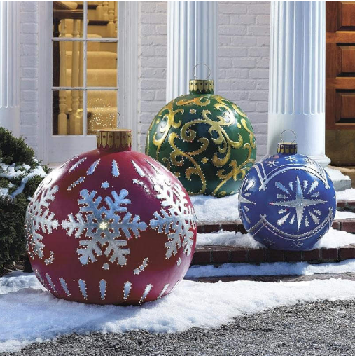 FestiGlow - pallone di Natale gonfiabile resistente alle intemperie per feste all'aperto