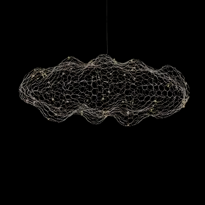 Lampada a sospensione Nuvola in Rete di Ferro Design Danese