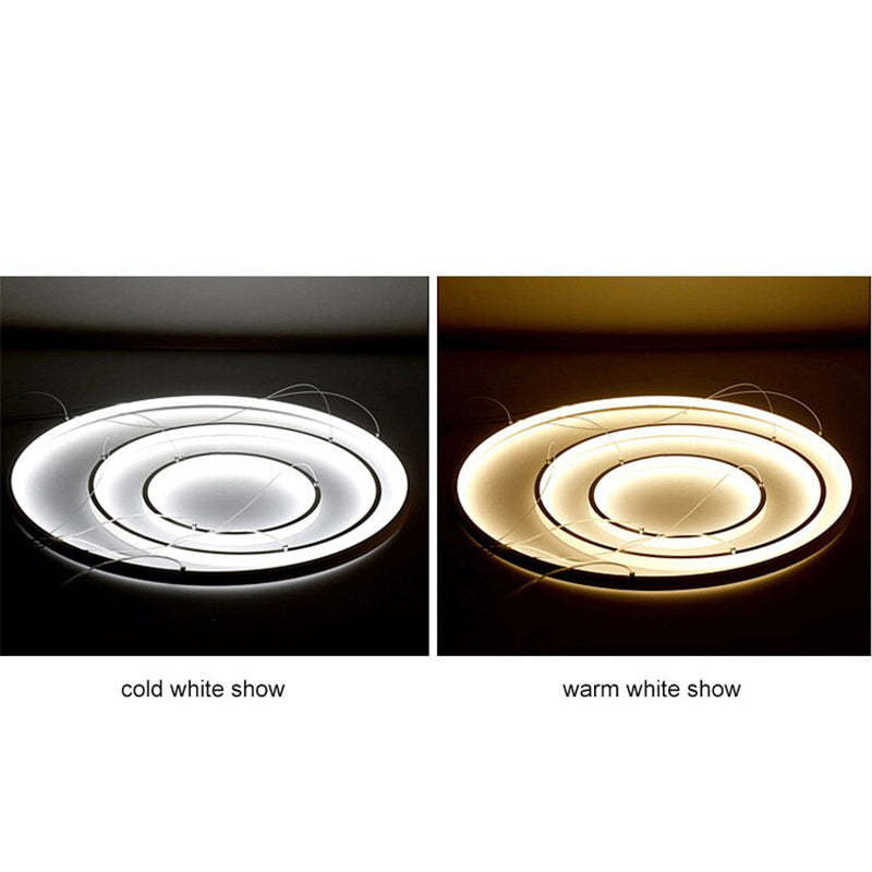Lampada a Sospensione LED Illuminato Arisha Design Bianco/Nero/Oro Anello Interno Soggiorno/Camera da Letto