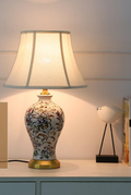AmeriArt Lampada da Tavolo in Ceramica Dipinta a Mano