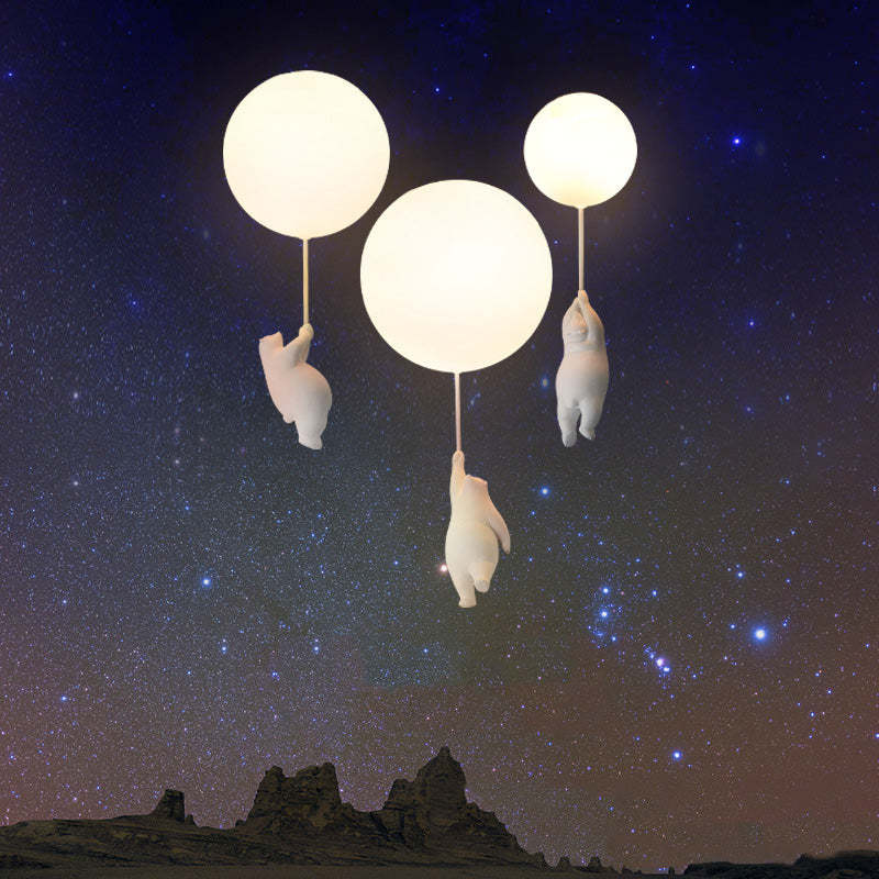 Lampada da soffitto / sospensione a forma di orso con palloncino
