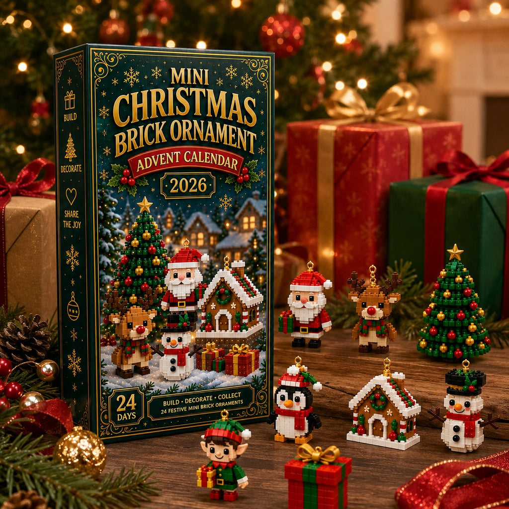 ⏳ Ultimo giorno per risparmiare il 49% – 🎄 Calendario dell'Avvento Mini Decorazioni di Natale da 24 Giorni | 24 design festivi unici e costruibili con anelli per appendere—perfetti per decorare alberi di Natale, ghirlande e allestimenti festivi 🧱