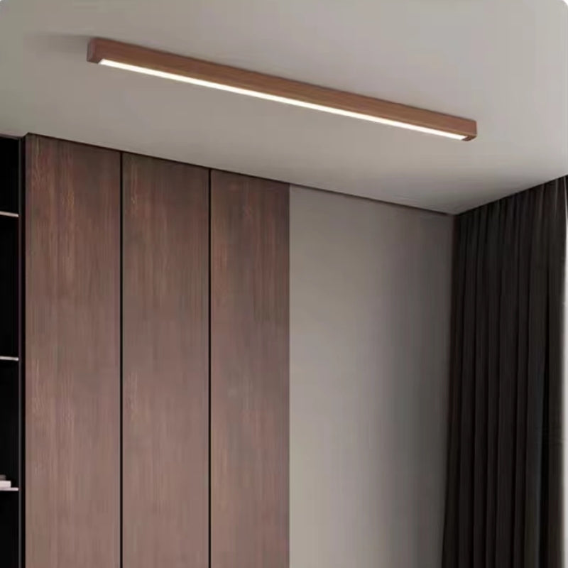 Arisha Linear Slim Ceiling Light, Legno