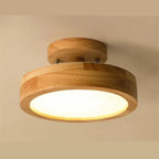 Lampada da soffitto rotonda in legno