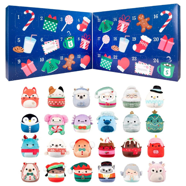 SquishJoy Set di Sorprese per le Vacanze | Calendario dell'Avvento festivo pieno di Squishmallows abbracciabili!