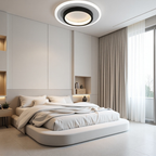 Lampada da soffitto moderna rotonda in metallo e acrilico