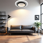 Lampada da soffitto moderna rotonda in metallo e acrilico