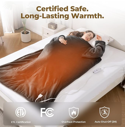 Coperta Portatile Riscaldata – Morbida Coperta Elettrica per Coccole a Casa