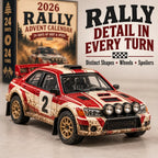🏎️ Calendario dell'Avvento Rallye di Natale 2026 – 24 giorni pieni di velocità e suspense, 24 auto da rally da collezionare (modelli 2D)