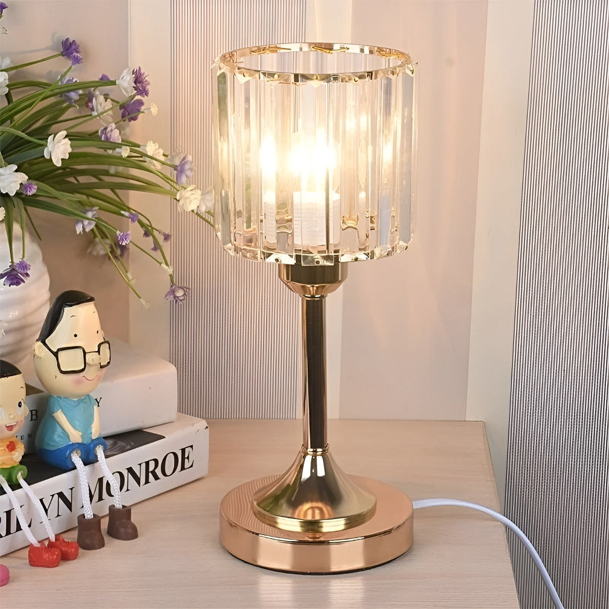 Lampada GlowGem - Lampada da tavolo LED in cristallo nordico