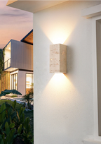 StoneBloc Lampada da Parete Esterna – Lampada da Parete in Aspetto Pietra Naturale per Giardino, Corridoio & Bagno