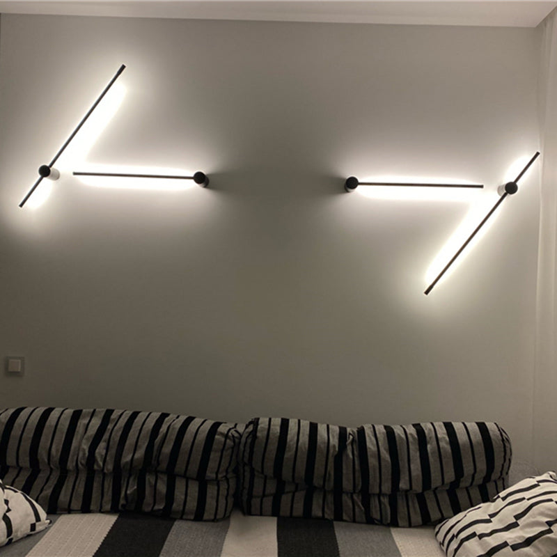 Ray Minimalista LED Applique da Interni Nero