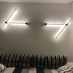 Ray Minimalista LED Applique da Interni Nero
