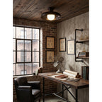 Lampada da soffitto semi flush Cadence in vetro