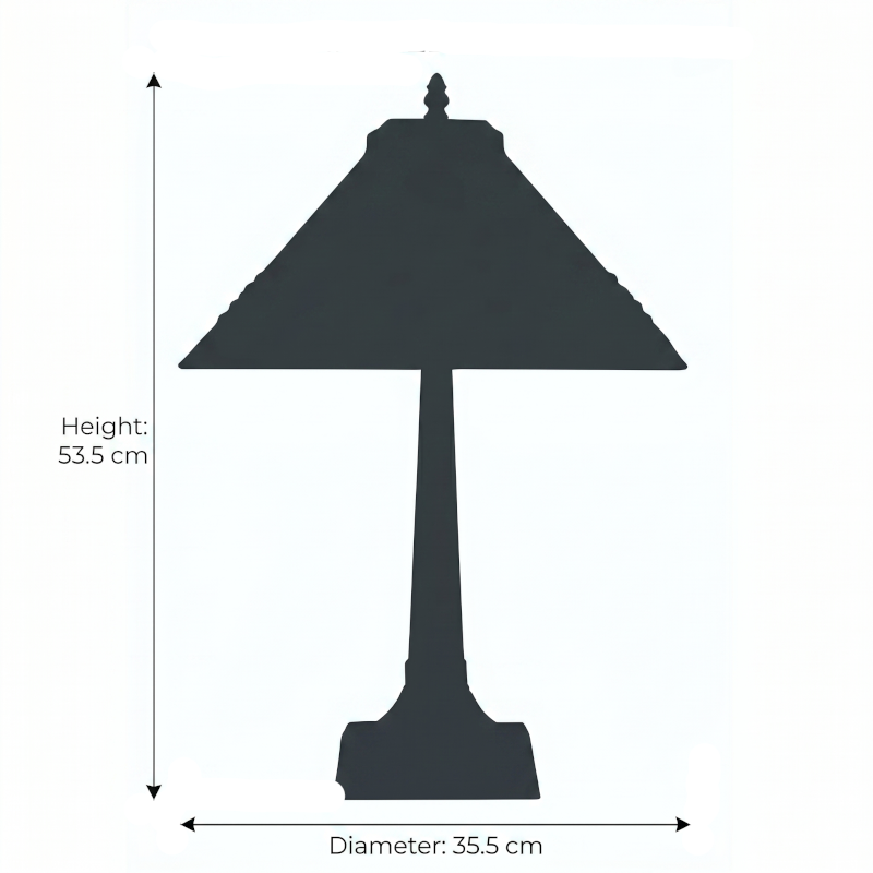 Lampada da Tavolo Tiffany Camillo 14" di Oaks Lighting