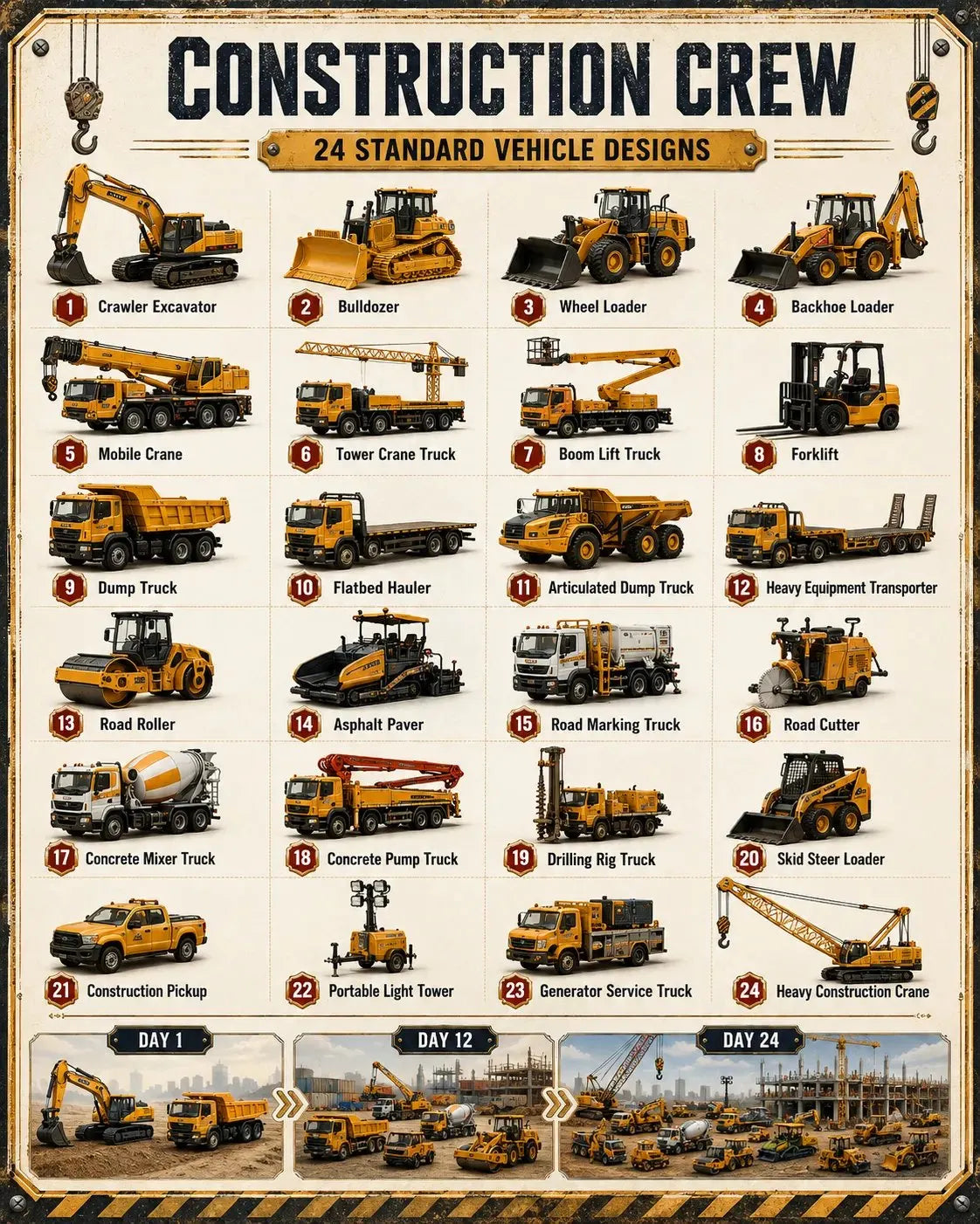 🚧Costruisci la Collezione Flotta Calendario dell'Avvento 24-Giorni Veicoli | ✨Una Nuova Avventura Ogni Mattina