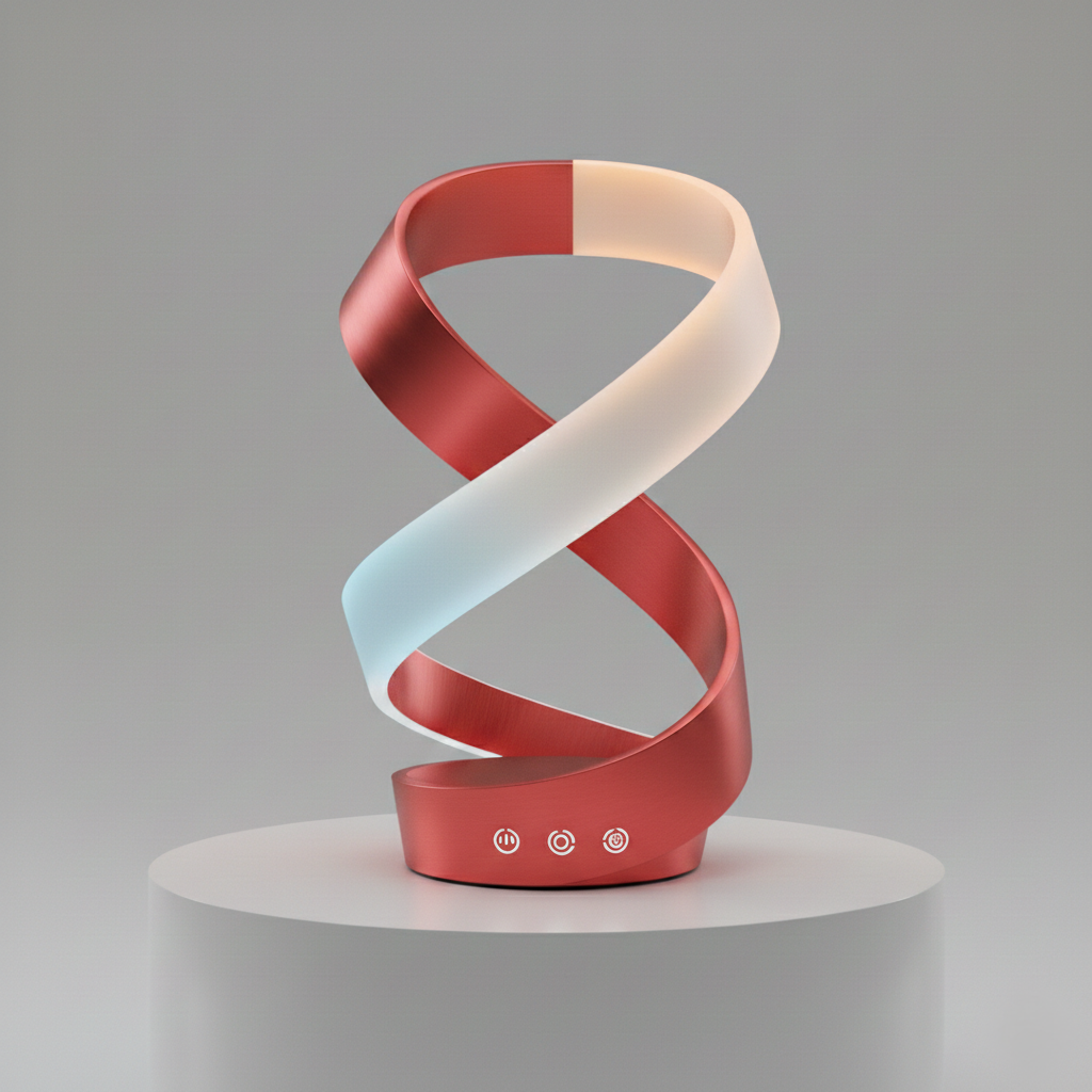 LuminaHelix Minimalist Sculptural LED Desk Lamp