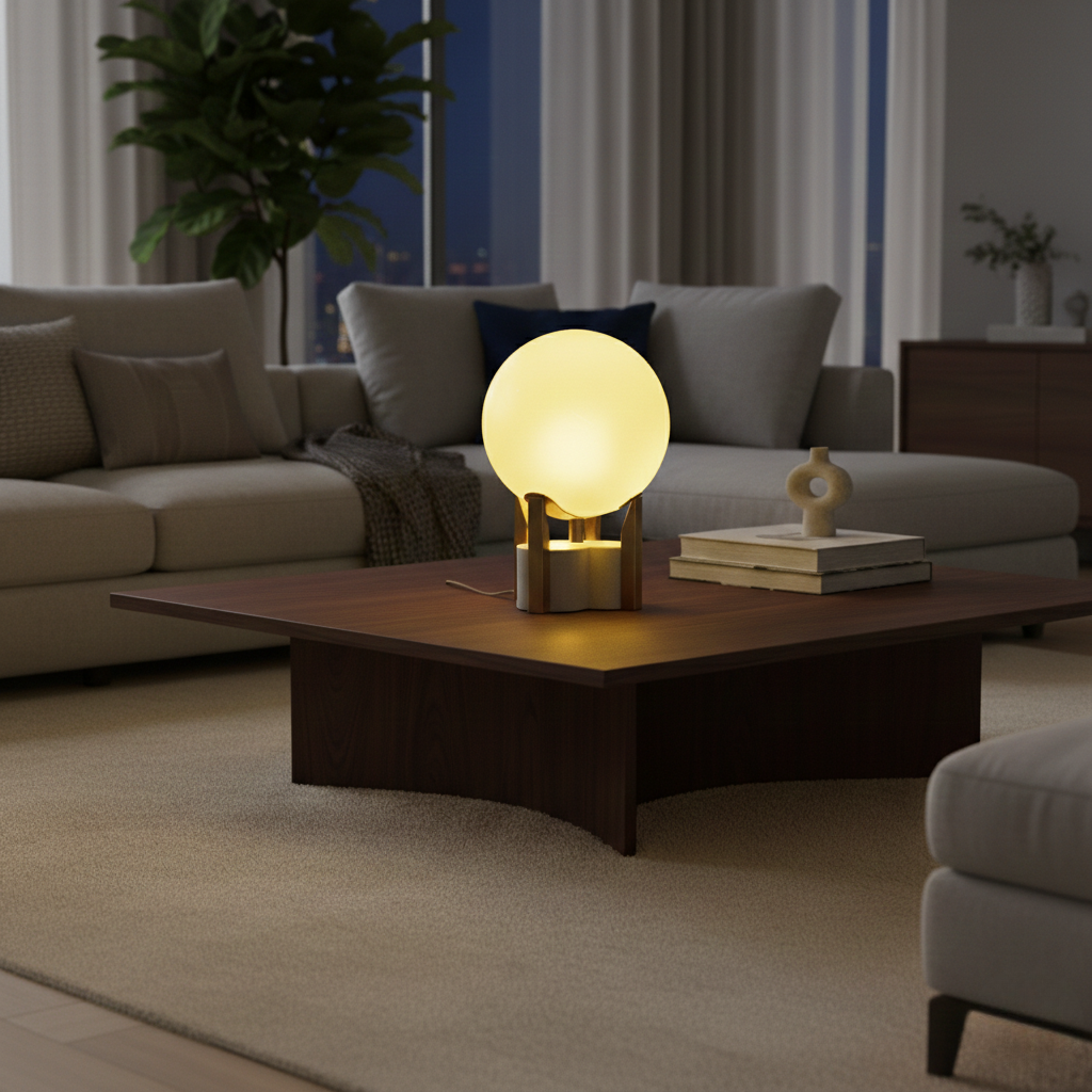 Lampada da Tavolo Globe Artigianale Fatta a Mano