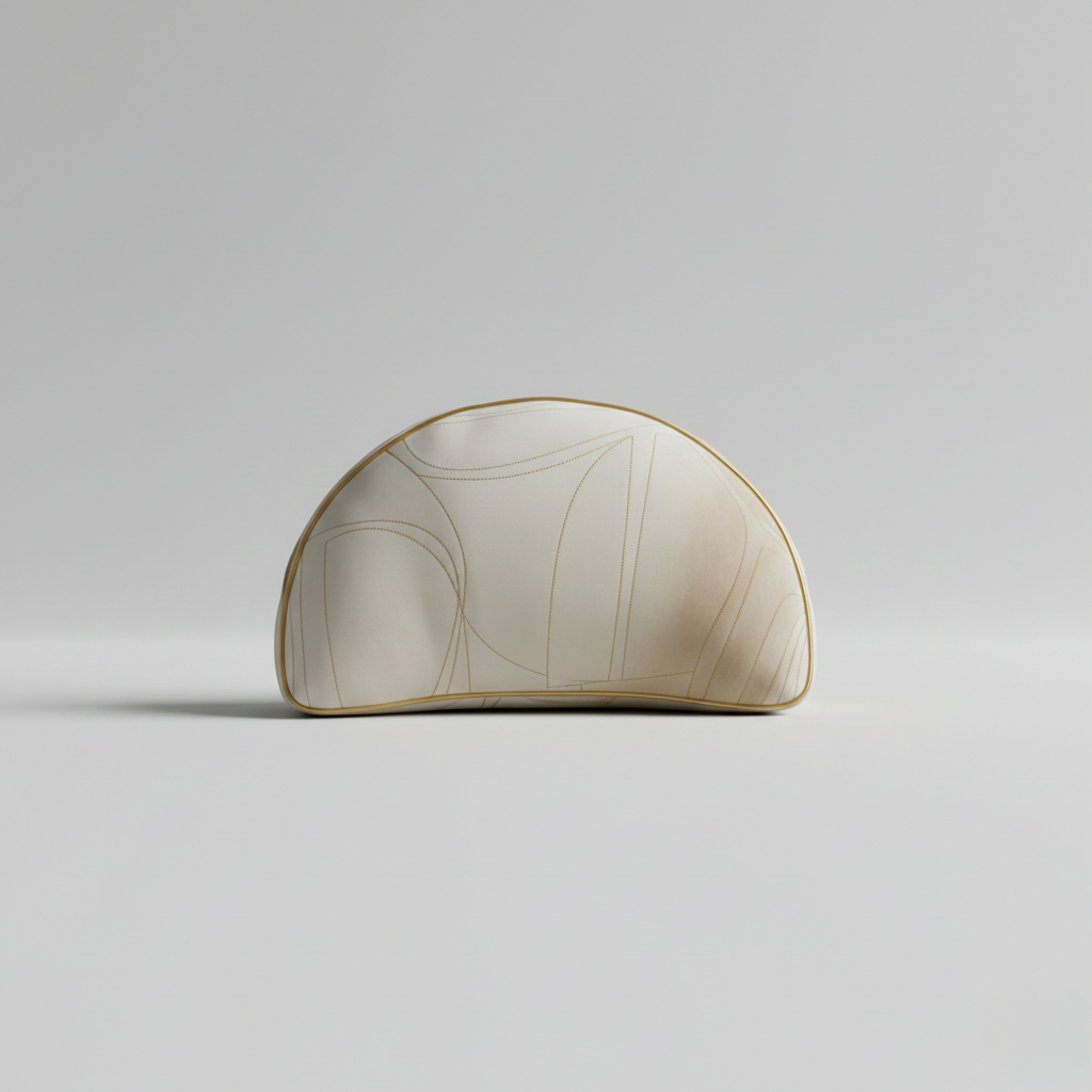 Cuscino di Lusso a Mezza Luna Trapuntato