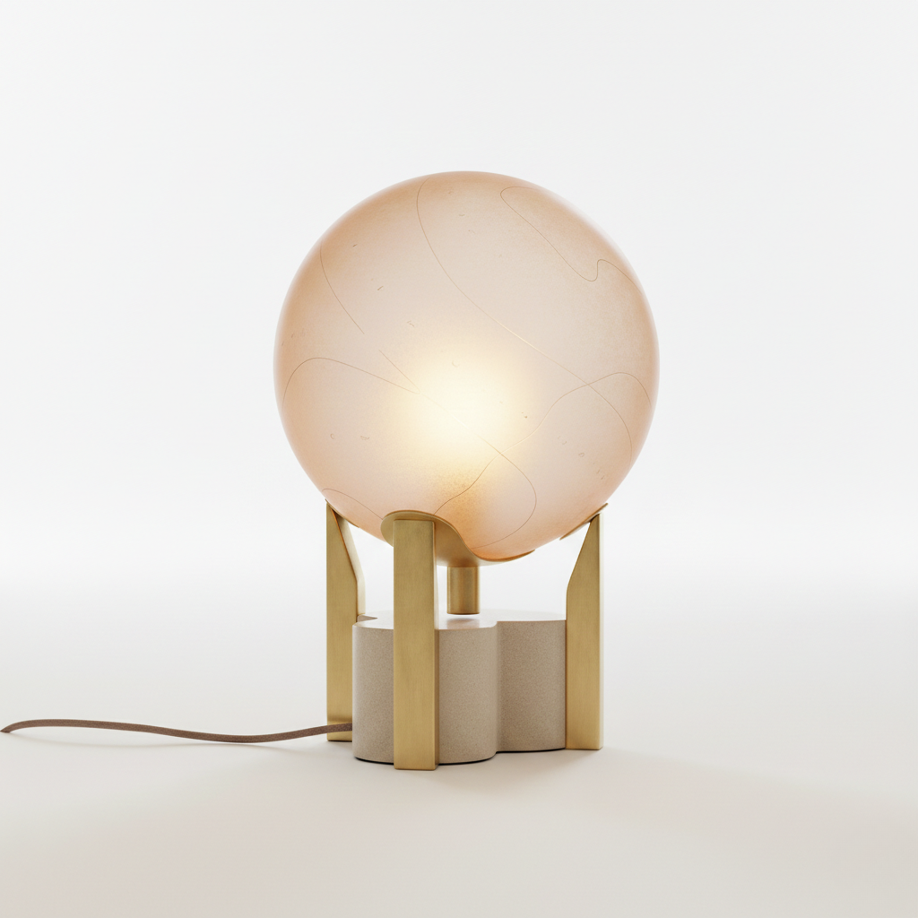 Lampada da Tavolo Globe Artigianale Fatta a Mano