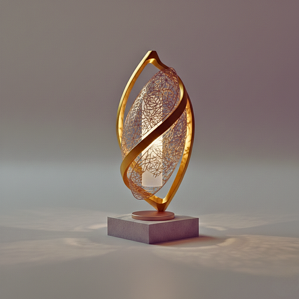 Lumira Helix: Lampada da Terra Moderna in Metallo per Esterni