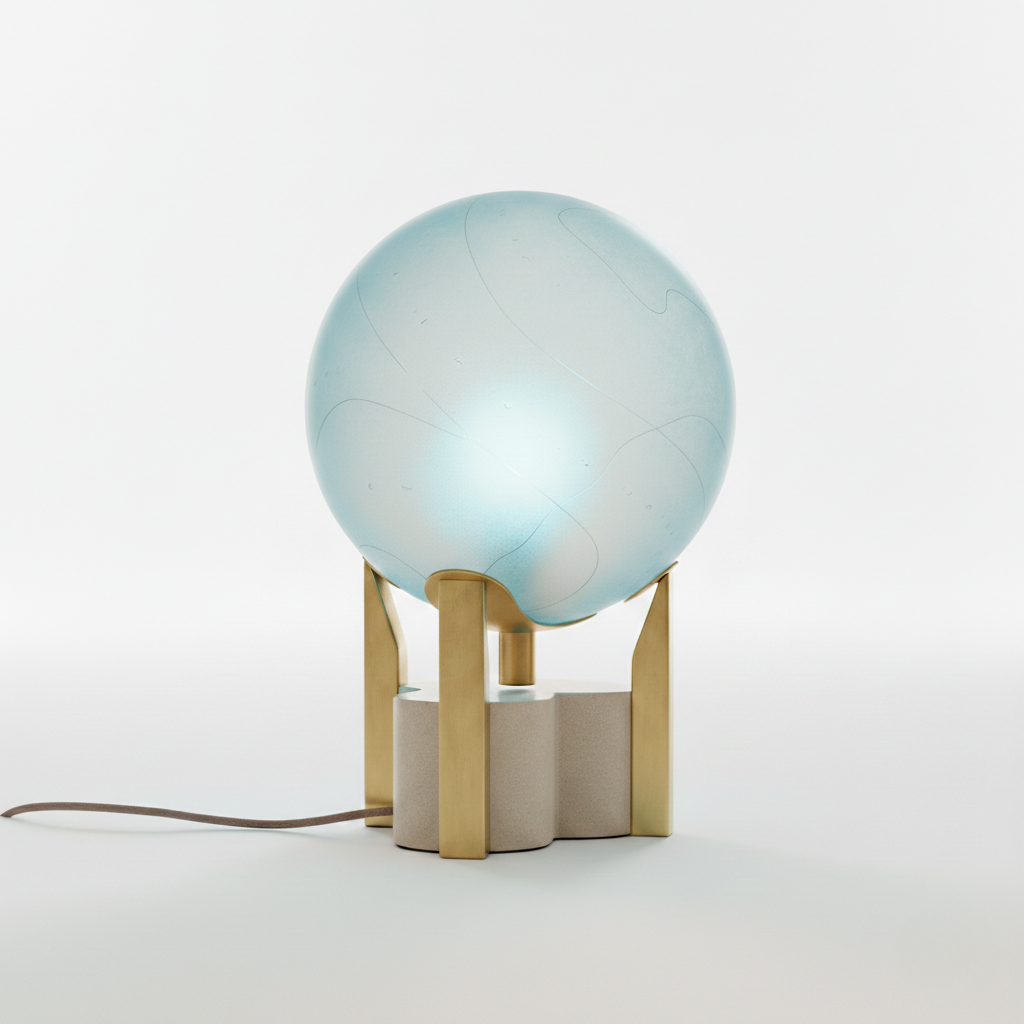 Lampada da Tavolo Globe Artigianale Fatta a Mano