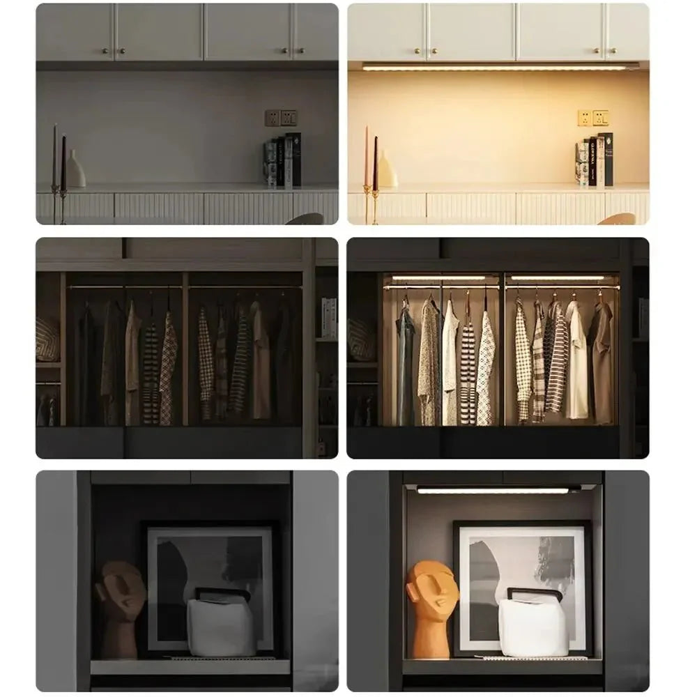 CENSHION – Luce da Armadio LED Ricaricabile con Sensore di Movimento