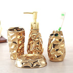Set da Bagno in Ceramica Accessori per Decorazione del Bagno in Quattro Pezzi