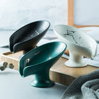 Portasapone in Ceramica Portatile Accessorio da Bagno con Drenaggio