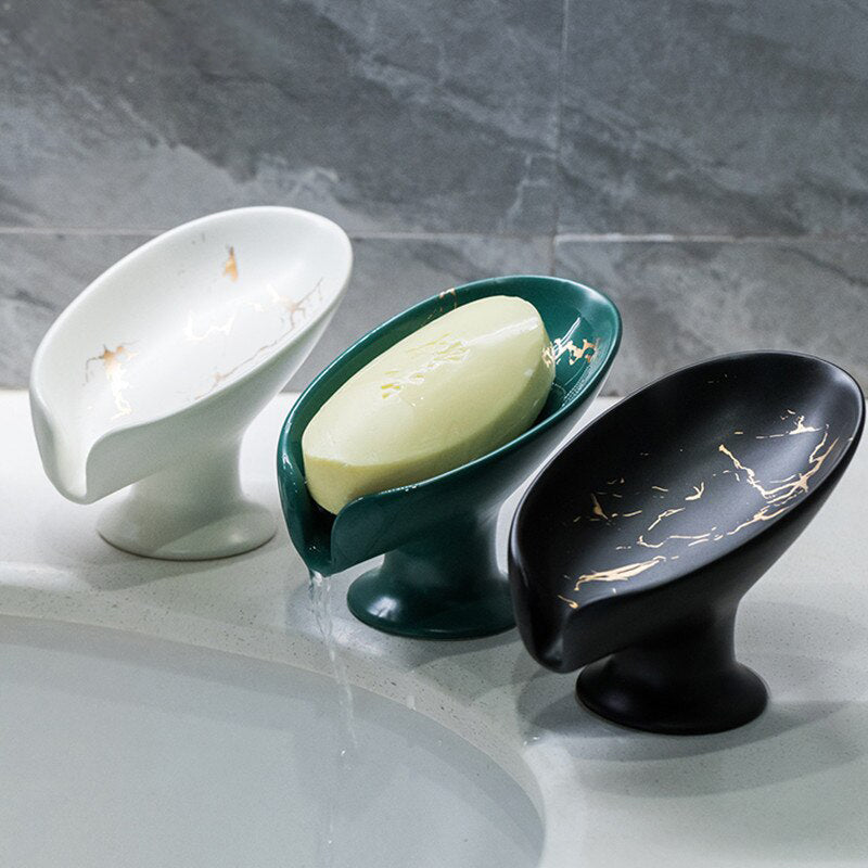 Portasapone in Ceramica Portatile Accessorio da Bagno con Drenaggio