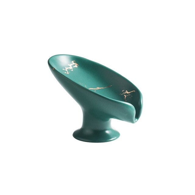 Portasapone in Ceramica Portatile Accessorio da Bagno con Drenaggio
