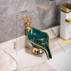 Portasapone in Ceramica a Forma di Foglia - Portasapone con Drenaggio - Accessori per Bagno