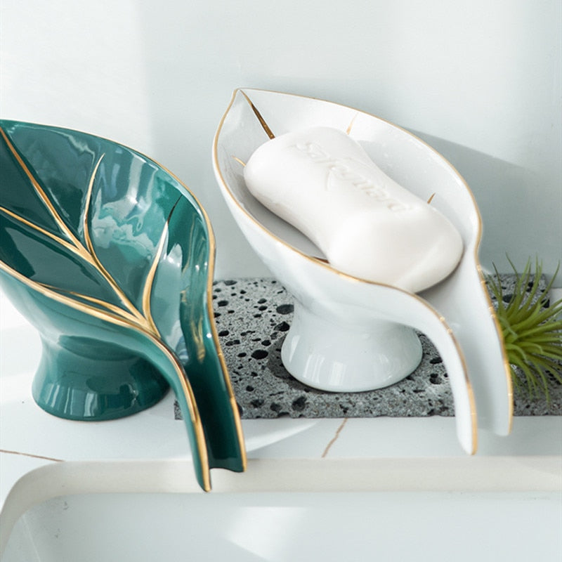 Portasapone in ceramica, scatola per sapone drenante, portaspugne, maniche per sapone