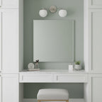 Applique da Bagno in Vetro Latte e Ottone