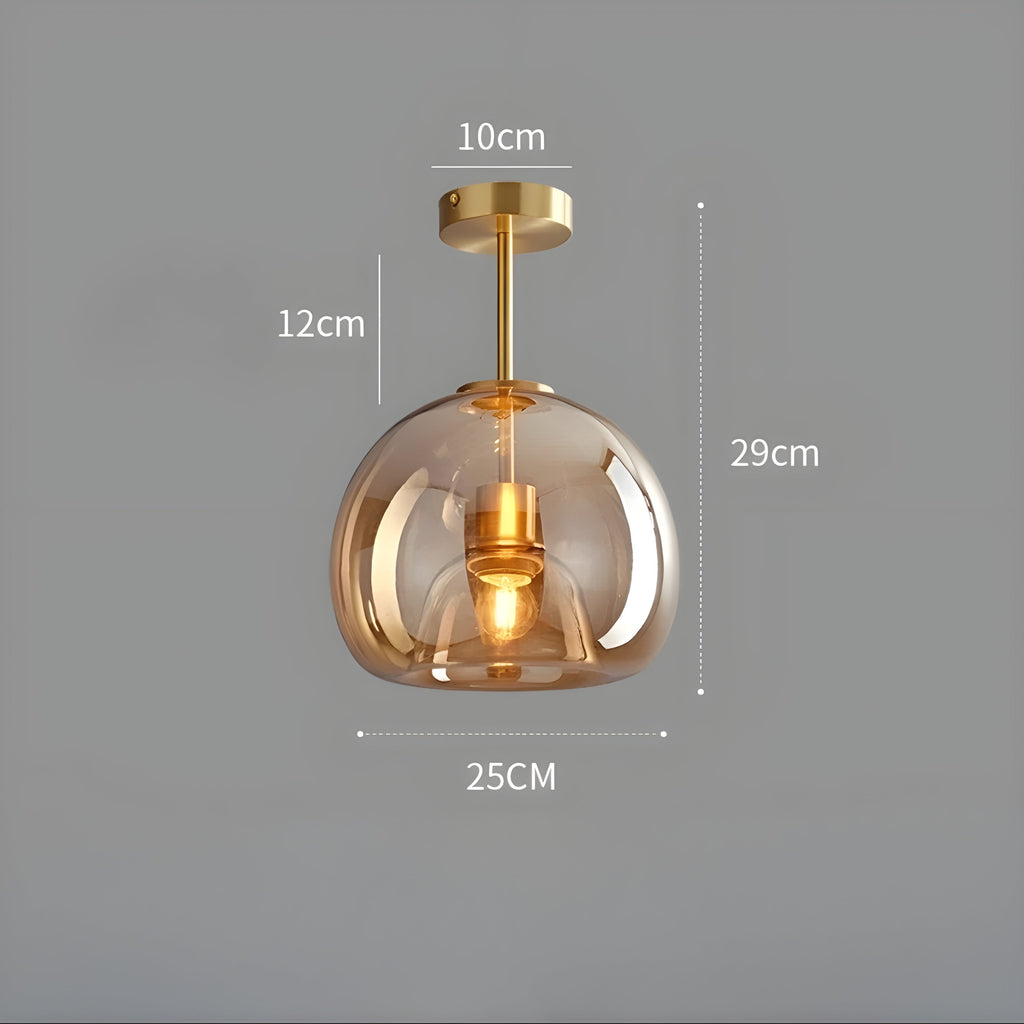 LustroCeil Light - Lampada da soffitto in vetro minimalista