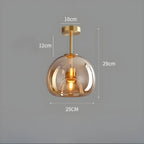 LustroCeil Light - Lampada da soffitto in vetro minimalista