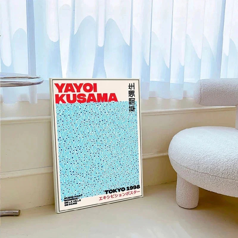 Arte da Parete in Tela Moderna di Yayoi Kusama