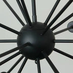 Lampadario Industriale Nero per Ristorante Sala da Pranzo in Metallo