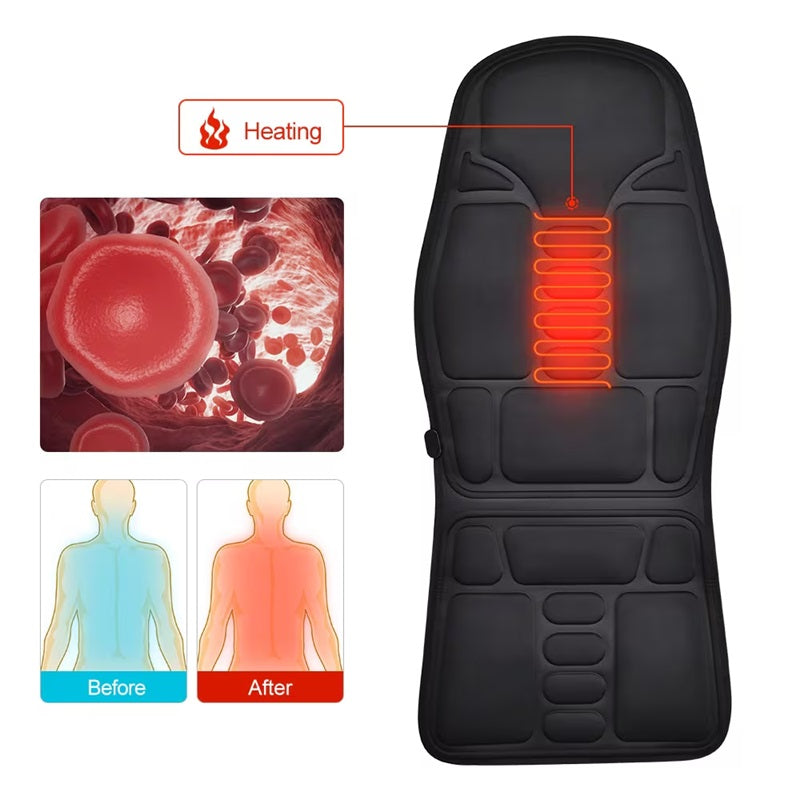 Cuscino Massaggiante Elettrico con Calore – Cuscino Massaggiante per Casa e Auto