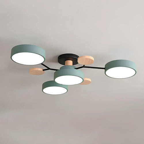 Charlie | Lampadario a soffitto LED semincasso in ferro contemporaneo