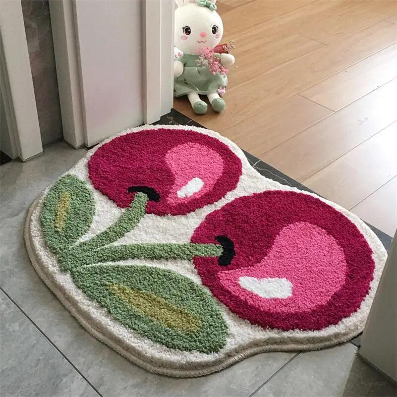 CHERRYSTEP – Tappetino da bagno in ciliegia morbido e antiscivolo con alta assorbenza