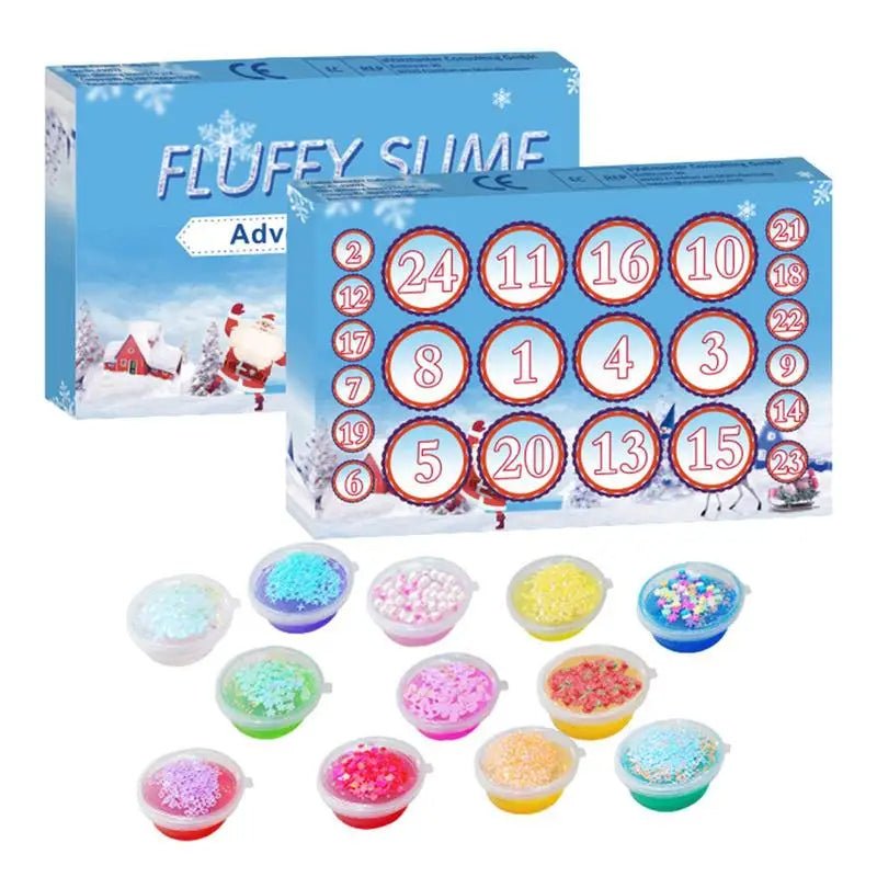 Calendario dell'Avvento di 24 Giorni di Slime per Bambini – Countdown di Natale