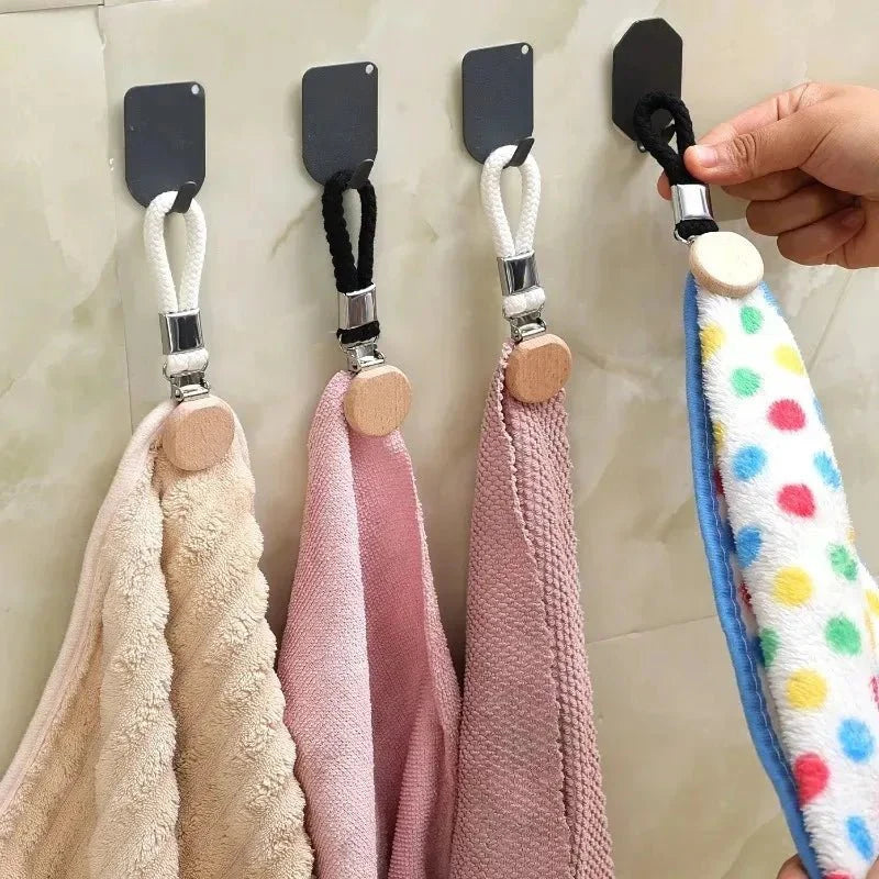 CLIPORA – Clip per Asciugamani in Metallo Portatile con Stoccaggio Multifunzionale Senza Foratura
