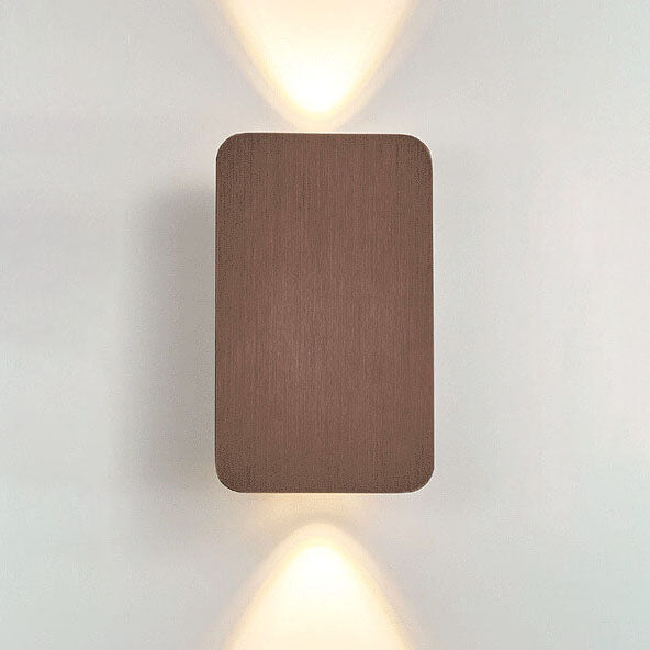 Lampada da Parete LED a Pannello Piano Rettangolare in Alluminio Minimalista Nordico con 2 Luci