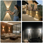 Applique LED da Esterno Impermeabile in Alluminio Design Moderno per Giardino e Ingresso