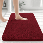 COMFÉRA – Tappetino da Bagno Ultra-Morbido Antiscivolo in Chenille per Uso Quotidiano